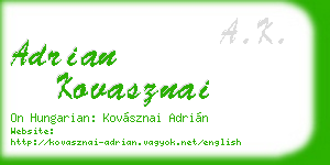 adrian kovasznai business card