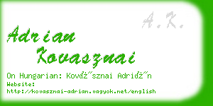 adrian kovasznai business card